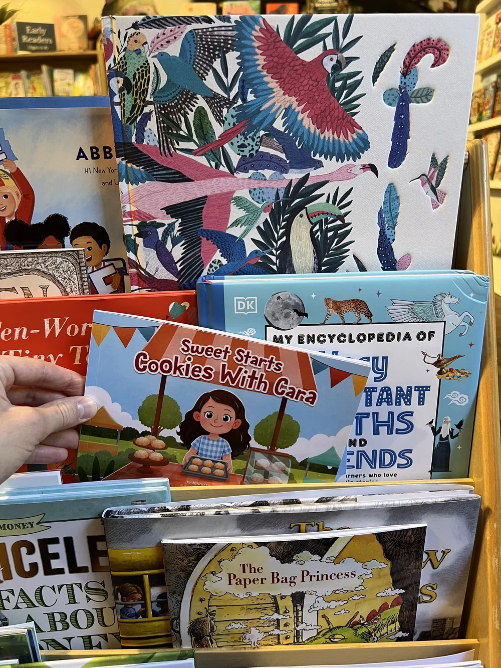A Sweet Starts Books picture book on the shelf at an independent bookstore